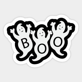 Ghost Boo Trio Cute Funny Halloween Art Graphic Sticker